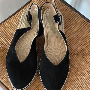 Boden Black Slingback Espadrilles | Size 10 | Summer Sandals